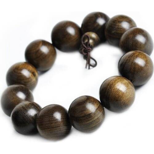 Old Silk Nanmu Wood Beads Tibetan Buddhism Bracelet