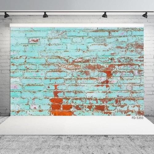 Shabby Brick Wall Photographic Background Computer Printed Backdrop for Baby Children Portrait Pets Toy Photophone Photo Studio