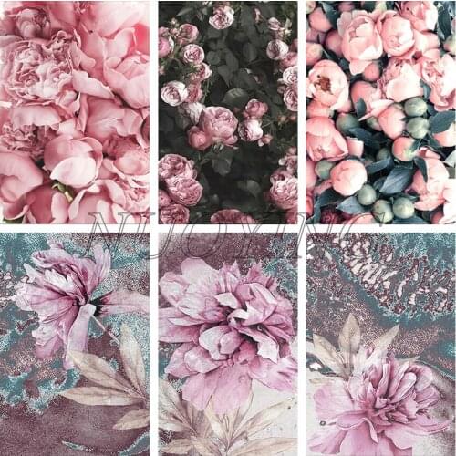 Diy Diamond Painting Snow Flower Picture Needlework Square/round Diamond Embroidery Mosaic Set Cross Stitch Home Decoration