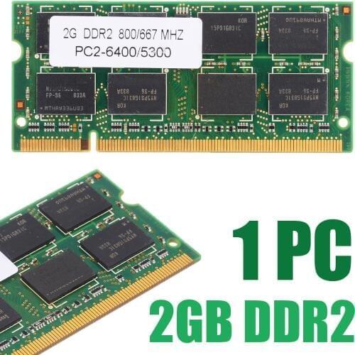 For Dell HP Acer ASUS 1pc Laptop Memory 2GB DDR2 PC2 6400/5300 800/667 MHZ Notebook RAM 200pin Non-ECC Memory Pohiks