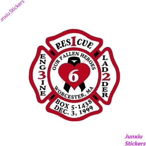 OUR FALLEN HEROES WORCESTER Cross Car Accessories Car-Sticker Decals Bumper Window Windshield Laptop Other Vehicle KK13*13cm