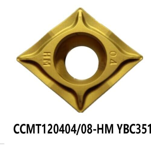 Original Carbide Inserts CCMT1204 CCMT120404-HM CCMT120408-HM YBC351 CCMT 120404 120408 Lathe Cutter Turning Tools CNC for Steel
