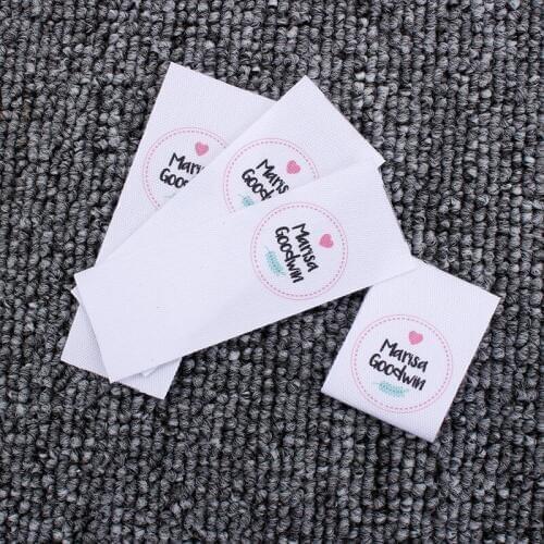 Custom Clothing Labels, Personalized Brand, Cotton Ribbon Labels, Logo or Text , Custom Design (MD0427)