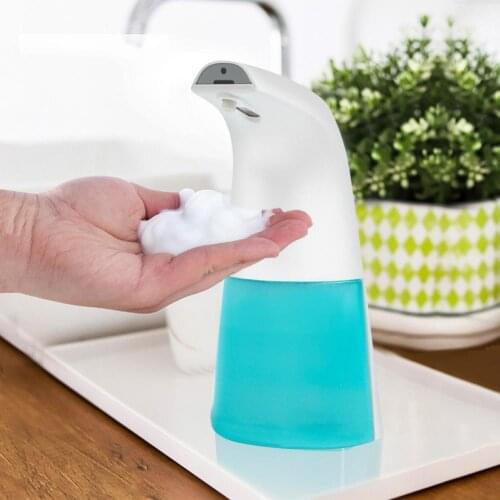 250ml Portable Foam Soap Dispenser Bathroom Automatic Infrared Sensing Liquid Soap Dispenser Holder Soap Dispenser for Bathroom