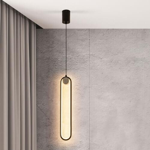 Nordic Simple Modern Led Hanging Lights Bedroom Bedside Lamps Iron Art Line Hanglamp Living Room Background Wall Pendant Lights