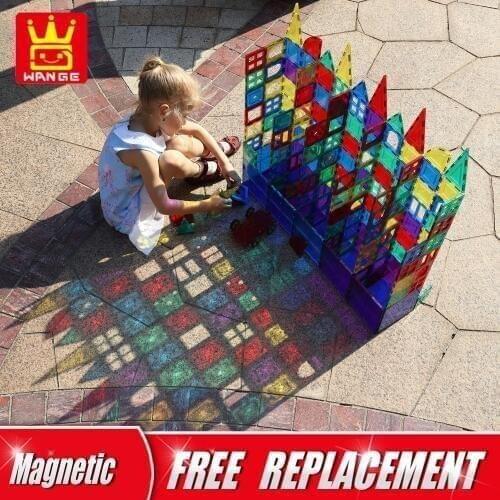 Transparent Color Magnet Block Buildings Toys Magnetic 3D Construction Blocks for Child Gifts