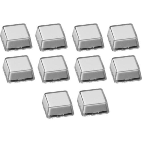 10pcs Transparent Keycaps Double-layer Keycaps MX Switch Relegendable Keycap Shell Protection Removable Paper Clips Custom