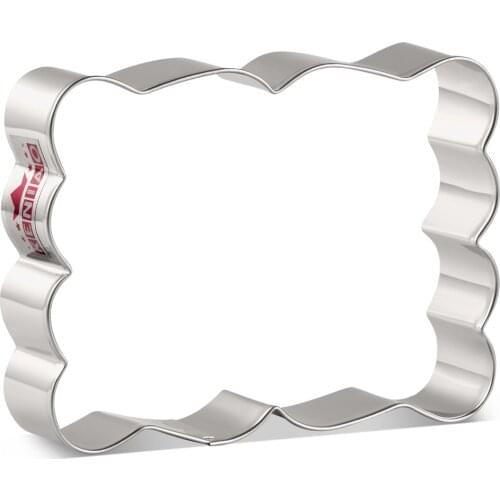 KENIAO Plaque Cookie Cutter - 7.2 x 9.9 CM - Frame Biscuit / Fondant / Bread / Pancake Molds - Stainless Steel