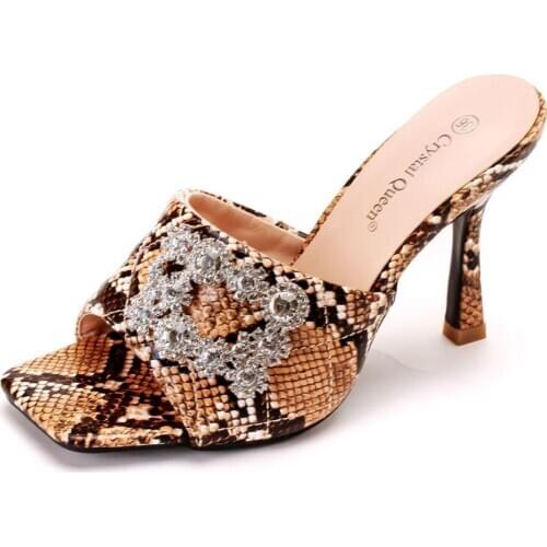 Square toe sandals slippers wine glasses with temperament square buckle womens shoes white square toe sandals womens rhineston