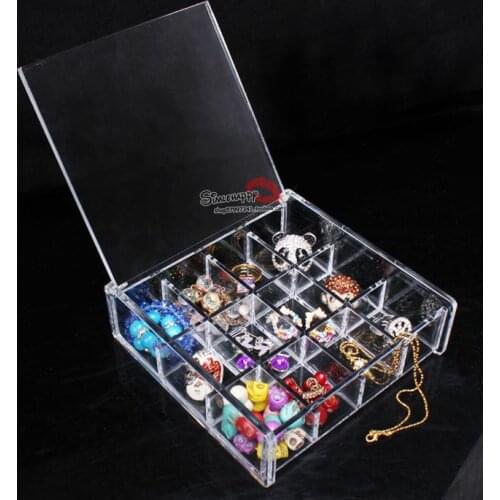 Quality crystal 12 diy beads parts box jewelry box accessories storage box jewelry storage display