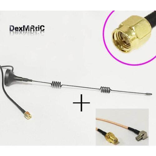 3G Antenna 5dBi 800-2170 MHZ magnetic base 3M extension cable SMA male + SMA Female Connector To TS9 Male Connector RG316 Cable