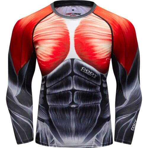 High Customize Comfortable Breathable T-shirt High Stretch T-shirt Mens MMA Rash Guard