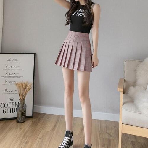 Summer Womens Skirt Shorts High Waist Pleated Skirt Soft High Waist Polyester Student Skirt Cute Sweet Girls Dance Mini Skirts