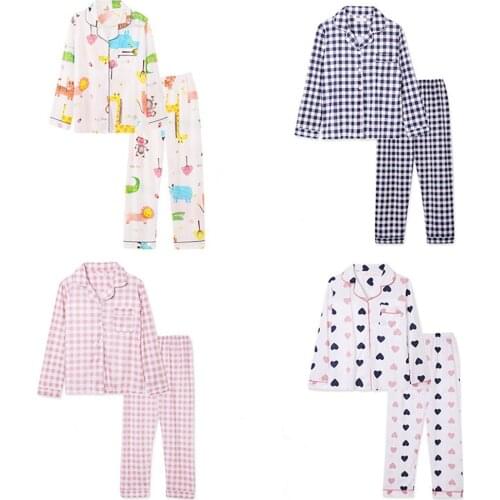 Ladies Pajamas Fresh Maple Leaf Set Printed Pyjamas Women 2Pcs Neck Shirt+Pants Comfort Nature Sleepwear Summer Hot Sale 2021