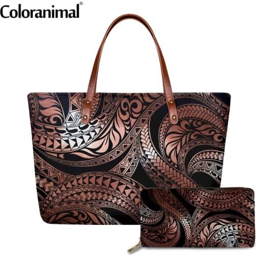 Coloranimal Brand Hawaiian Fabric Printing Women Tote Handabags Large Capacity Shoulder Bags&Purse Lady Crossbody Bag Sac a main