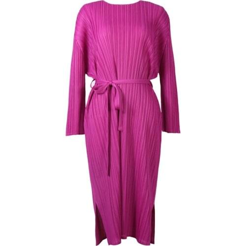 TIANPEI 2020 fall clothing fashion autumn pleated long sleeve dress pure color party plus size women Dress fast shipping 5117