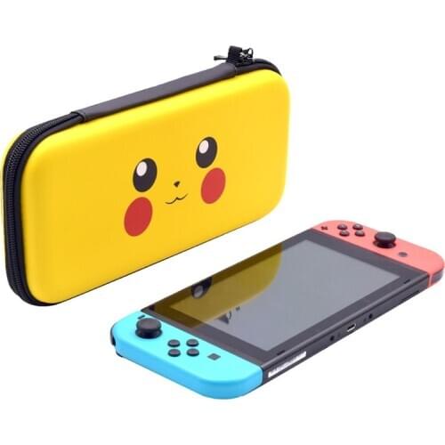 For NS Switch Yellow EVA Hard Carrying Case Travel Pouch for Nintend NS Switch Pikach Protective Travel Carrying Hard Shell eva