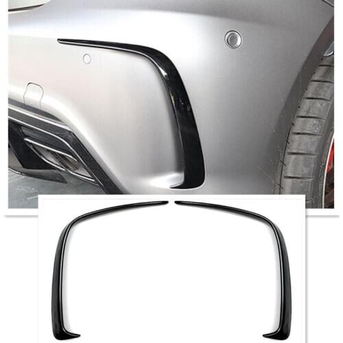 1Pair Car Black Abs Rear Bumper Splitter Spoilers Canard for Mercedes for Benz W176 Sports A-Class A200 A250 A45 for Amg 2013-16