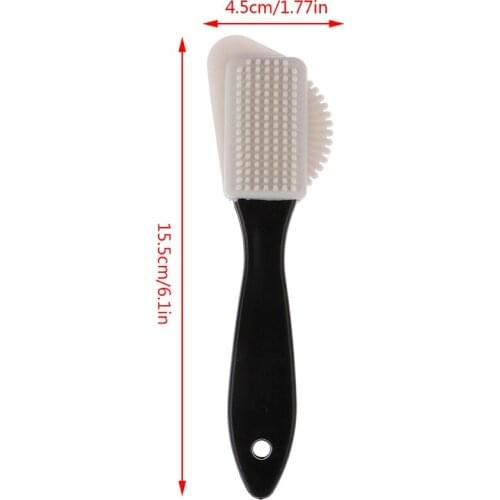 1Pc 3Side Shoe Brush Black Cleaning Brush For Suede Nubuck Boot Shoes Shape Shoe Cleaner Wholesale Boot Leather Shoes Cleaner
