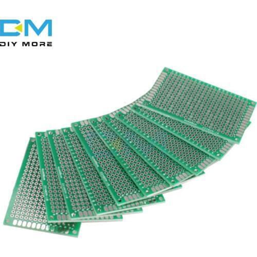 10PCS Double Side Prototype PCB 280 Points Hole Tinned Universal Breadboard FR-4 40x60 4x6cm 40x60mm 4x6 4*6cm 40mmx60mm
