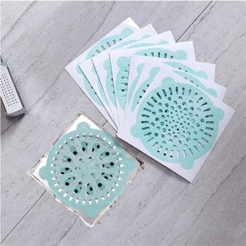 10pcs Disposable Bathroom Sewer Outfall Sink Drain Hair Strainer Stopper Filter Sticker Kitchen Anti-Blocking Strainer wholesale