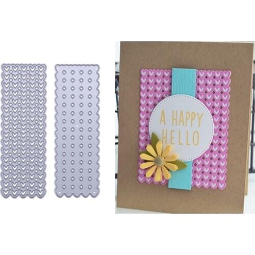 2pcs/Set Hearts Double Panel Design Metal Cutting Dies Stencil for DIY Scrapbooking Album Embossing Paper Cards Decorative Craft