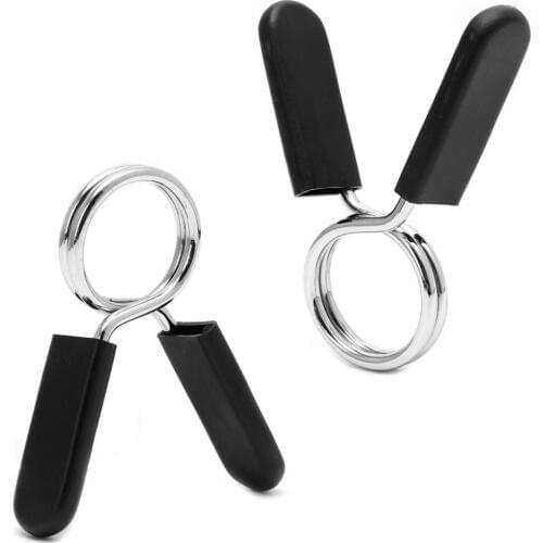 2Pcs 30mm Barbell Gym Weight Lifting Bar Dumbbell Lock Clamp Spring Collar Clips