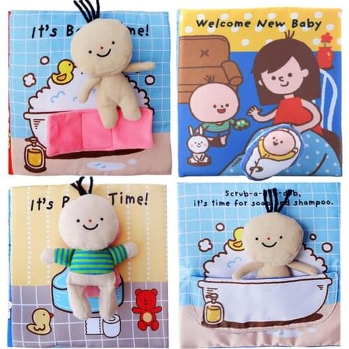 3D Baby Cloth Book Bath Potty Infant Early Cognitive Development Educational Toy