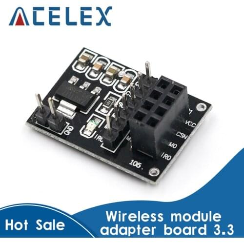 5pcs NRF24L01 Wireless adapter Module 3.3V New Socket Adapter plate Board For 8Pin For arduino Robot Car 24L01 Wireless Module