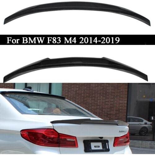 Car Carbon Fiber Rear Wing Trunk Lid Spoiler Wing For BMW F83 M4 2014-2019