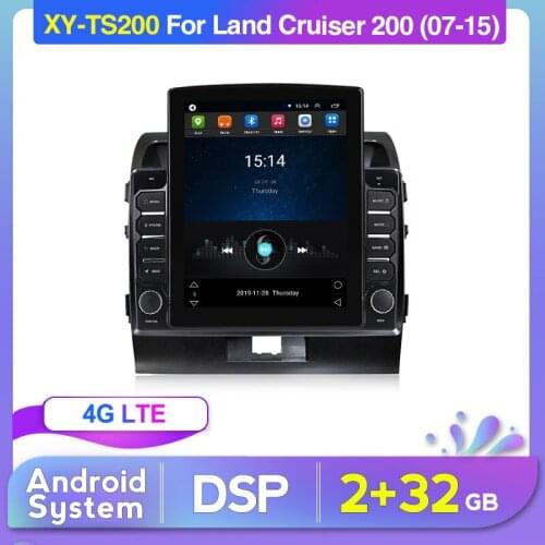 2G +32G Big Screen Car Auto Radio Android System for Toyota Land Cruiser 200 2007 2008 2009 2015 Stereo NO DVD Headunit WIFI FM