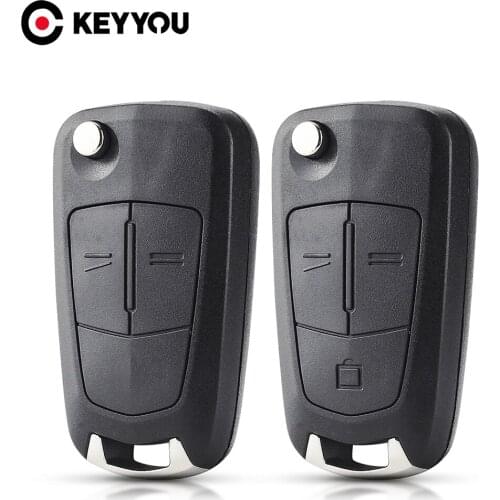 KEYYOU Free Shipping 2 Buttons Remote Car Key Fob Shell Case For Opel Vauxhall Astra Zafira Frontera Omega Vectra Auto Key Case