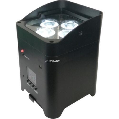 Battery Wireless DMX Wifi Remote Led Wedding Uplight 4x18w RGBWAUV 6in1 LED Par DJ Light For disco Party/ square par cans