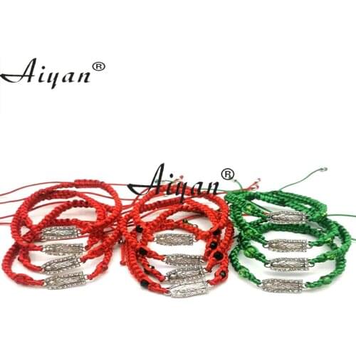 12 Pieces Religion Jesus Christ The Father Alloy Point Drilled Hand-Woven Bracelet Can Worn By Men And Women As Gifts Or Prayer