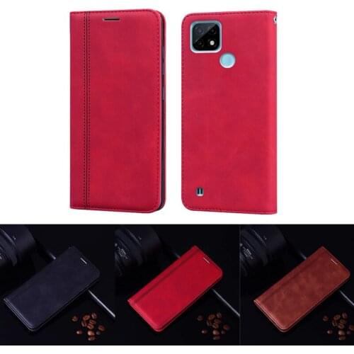 Luxury Business Wallet Case For Realme C21Y C20A C25S C11 2011 Flip Cover on Carcasas Realmi 8 Pro Realme GT Neo Flash 5G Hoesje
