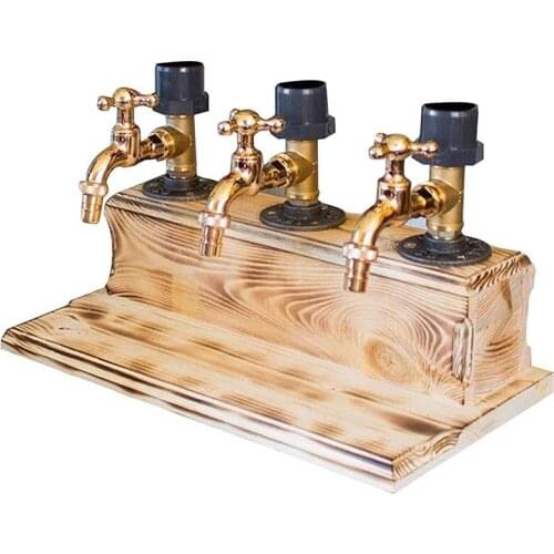 Whiskey Wood Dispenser,Fathers Day Liquor Whiskey Wood Dispenser Faucet Shape For Party Dinner