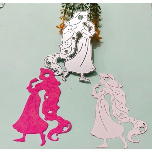 Long haired girl Metal Cutting Dies for DIY Scrapbooking Album Paper Cards Decorative Crafts Embossing Die Cuts
