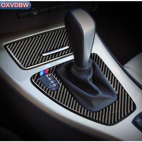 For BMW e90 e92 e93 Car Interior Carbon Fiber Gear Shift Panel Performance Trim stickers LHD RHD Accessories 3 series 2005-2012