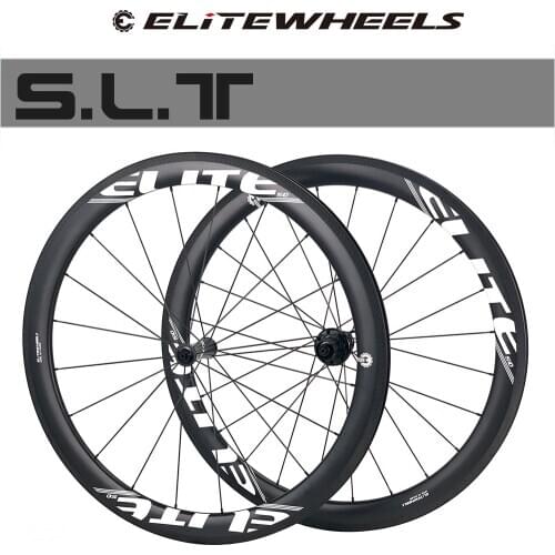 ELITEWHEELS SLT Road Carbon Wheels Aero A1 Brake RA10Ceramic Bearing Hub Pillar 1423 Spoke Tubular Clincher Tubeless Wheelset