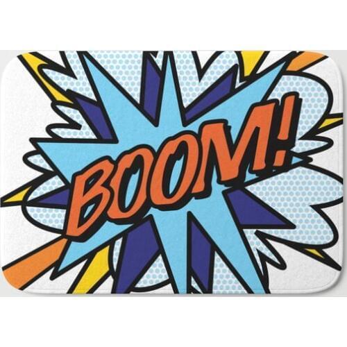 Comic Book Boom Cloud Bath Carpet Anti-Slip Doormat Home Entrance Doormat Bedroom Living Room Floor Mats Kitchen Mat