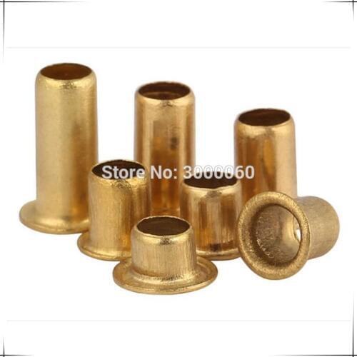 M3x3mm Brass Copper Single Tube Hollow Tubular Rivet For PCB 1000pcs/lot