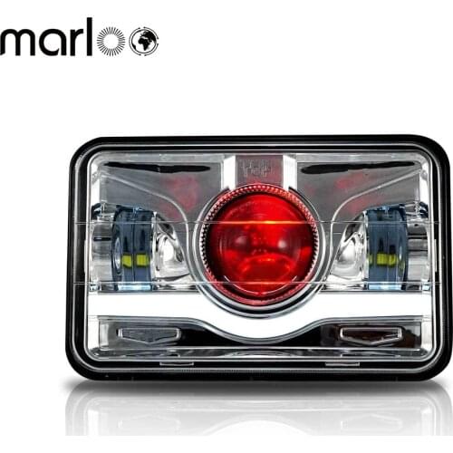 Marloo Red Demon 4x6 LED Headlight Conversion Motorcycle Lamp For Honda XR250 XR400 XR650 Suzuki DRZ