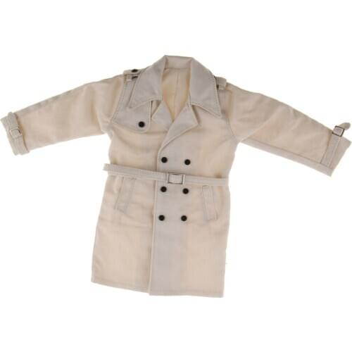 1/6 Scale Mens Trench Coat Clothes Accessories for 12 Inch , Male Action Figure