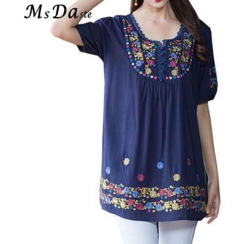 MsDaste Women's Shirts With Embroidery