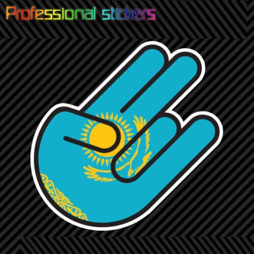 Kazakh Shocker Sticker Die Cut Decal Self Adhesive Vinyl Kazakhstan KAZ KZ Stickers for Motos, Cars, Laptops, Phone