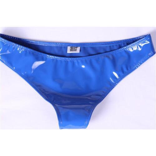 New Sexy Women Exotic Lingerie Panties Wet Look Bedtime Patent Leather Mini Briefs Underwear Underpants 4 Colors