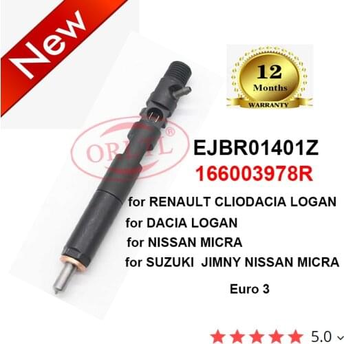 ORLTL EJBR01401Z Genuine Fuel Injector 166003978R for RENAULT CLIODACIA LOGAN DACIA NISSAN MICRA SUZUKI JIMNY NISSAN MI
