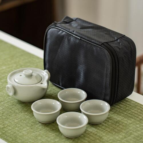 Portable Travel Tea Set Kung Fu Tea Set Ceramic Teapot Porcelain Teaset tureen Tea Cups of Tea Ceremony Tea Tool