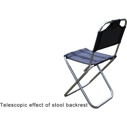 Portable Folding Chair Solid and Wear-resistant Waterproof Aluminum Alloy Outdoor Leisure Folding Chair Fishing Barbecue Stool