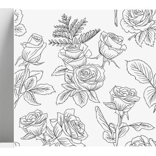 AZSG Rose Flowers Bud Leaves Clear Stamps For DIY Scrapbooking/Card Making/Album Decorative Silicone Stamp Crafts